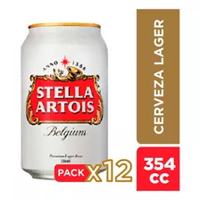 Cerveza Stella Artois 12x354cc Lata (2uni)super