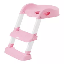 Troninho Redutor Assento Vaso Sanitário Infantil Com Escada Cor Rosa