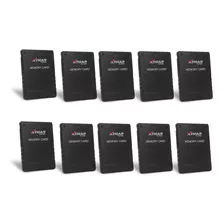 Kit 10 Memory Card 8mb Para Playstation 2 Máximo Desempenho