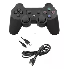 Kit Controle Ps3 Dualshock 3 +cabo Carregador Usb Compatível