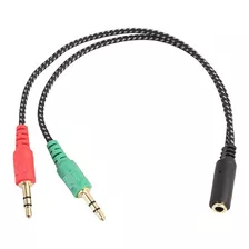 Cable Adaptador De Sonido 2 Jack Stereo - 1 Conector Hembra 