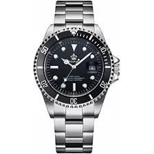 Fanmis Black Dial Rotatable Bezel Luminous Hand Quartz Mens