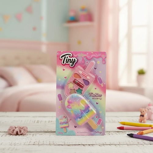 Set Maquillaje Infantil Dona Unicornio Sirena Helado Tiny Helado