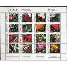 Fauna - Mariposas - Flores - Bolivia 1993 - Hojita Mint