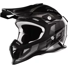 Capacete Motocross Pro Tork Fast Tech Preto - Cinza Tam.60