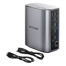 Blitzwolf® Bw-th15 Usb C 17-em-1 Com Dp Dual Hdmi 4k/60hz 