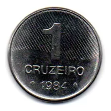 Moeda Brasil 1 Cruzeiro 1984 Inox