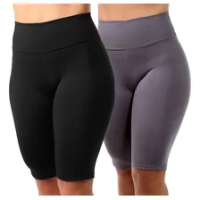 2 Bermuda Ciclista Fitness Feminina Roupas De Academia