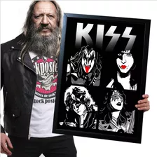 Poster Quadro Com Moldura Kiss 16 A2 60x42cm