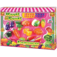 Brinquedo Horti Fruti Legumes Com Velcro - Braskit