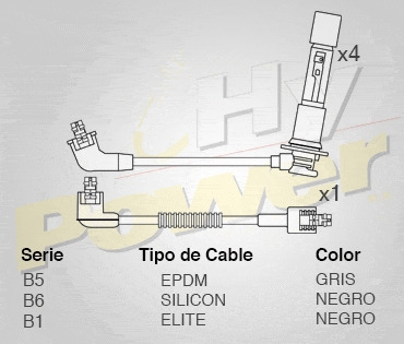 Jgo Cables Bujia Elite Mercury Capri 1.6l 4cil 1991 Foto 2