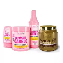 Kit Desmaia Cabelo Com Banho De Verniz E Tpm Forever Liss