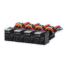 4 Pack - Epauto 30-40 Amp Relé Arnés Spdt 12 Bosch Estilo.