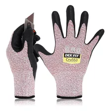 Dex Fit Nivel 5 Guantes Resistentes Al Corte Cru553, Ajuste 