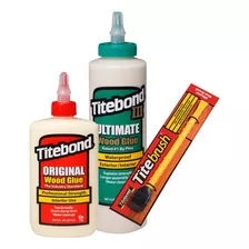 Pack Titebond Original 8oz + Tb 3 16oz + Brocha/ Cola Fría 