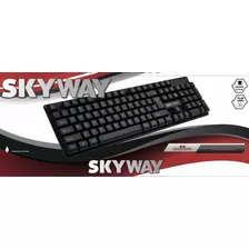 Teclado Oficina Home Office Usb Impermeable Español Skyway Teclado Negro Idioma Español Latinoamérica