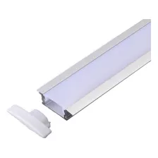 5 Perfil De Alumínio Para Fita Led - 2 Metros Embutir 24mm