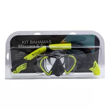  Kit Mascara E Snorkel Bahamas Transparente/amarelo