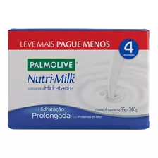 Sabonete Em Barra Nutri-milk Hidratação 4 Unidades 85g Palmolive