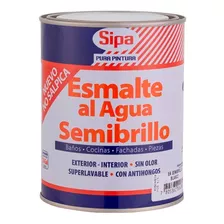 Esmalte Al Agua Blanco Semibrillo 1/4 Gl