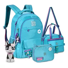 Kit Mochila Estojo Lancheira Color Pop Rb Boneca Oficial