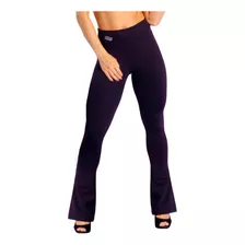 Calça Flare Bailarina Cós Alto Tecido Original Proteção Uv50