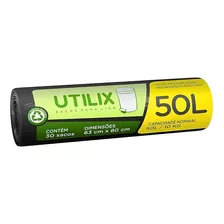 Saco Para Lixo Preto 50l 30un - Utilix