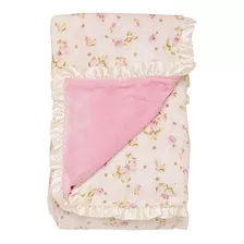 Manta De Bebé Luxe Con Apliques Reversibles De 2 Capas (rosa