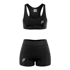 Conjunto Mujer Top Short Licra Running Gym Yoga Armazi Basic