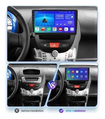 Estreo Peugeot 107 2005-2014 Carplay Android 2+32g Gps Wifi Foto 3