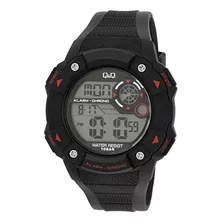 Relógio Masculino Digital Preto Prova D'água Q&q Original+nf Cor Do Fundo Digital Comum