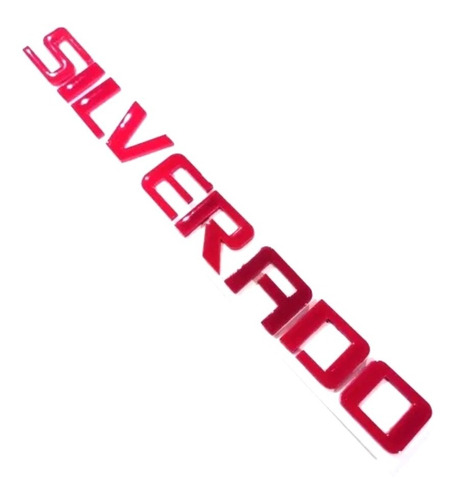 Emblema Letra Silverado Chevrolet Negro Cromado Rojo Foto 9