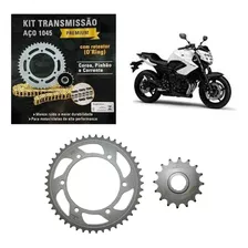 Kit Relação Xj6 Corrente Dourada Com Retentor 2013 2014