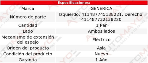 2 Espejos Elect Generica Sable Mercury 00-04 Foto 2