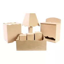 Kit Bebê Mdf Cru 7 Peças Com Fiação