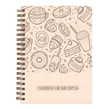 Caderno De Receitas Doces Sobremesa Nude 18x25cm