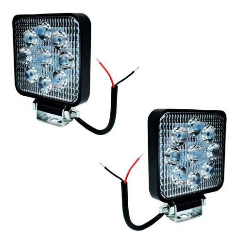 Par Faro 9 Led Mini Auxiliares 27 W Auto Moto Foto 4