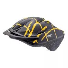 Capacete Bike Ciclismo Pt/am Adulto C Regulagem Ciclista Ptk Cor Preto/amarelo Tamanho Único