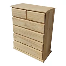 Cómoda Cajonera De Madera Pino Dormitorio 