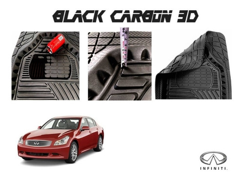 Tapetes Premium Black Carbon 3d Infiniti G35 2008 A 2012 Foto 4