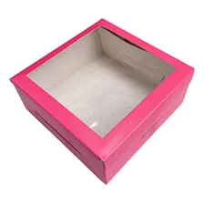 Caja Rosa Chicle/fuxia X 10 -12*12*5- Día Del Niño-golosinas