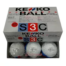 Pelota Kenko Softbol Hule Paquete De 3 Piezas Sello Negro #3