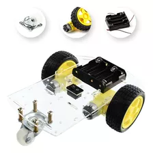 Kit Chassi Duas Rodas Smart Carro Robô Para Projeto Arduino