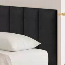 Cabeceira Cama King Veludo Quarto Decoração Kit Com 10 Peças