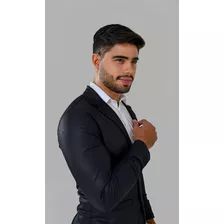 Blazer Masculino Branco Slim Elastano Lycra Alfaiataria Luxo