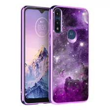 Funda Violeta Para Moto E 2020 Diseno Nebulosa