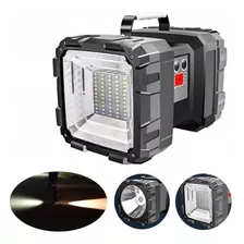 Foco Faro Led Recargable Doble Cabeza Caza Pesca