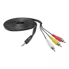 Cable 3 Rca De Video Y Audio A Plug 3.5mm 1.8m - Sge01275
