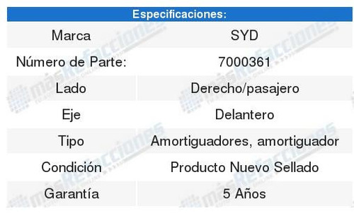 Amortiguadores Suspension Gas Derecho Saturn Vue 08-09 Foto 2