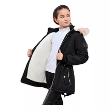 Campera Nena Tapado Parka Niña 100% Impermeable C/ Corderito